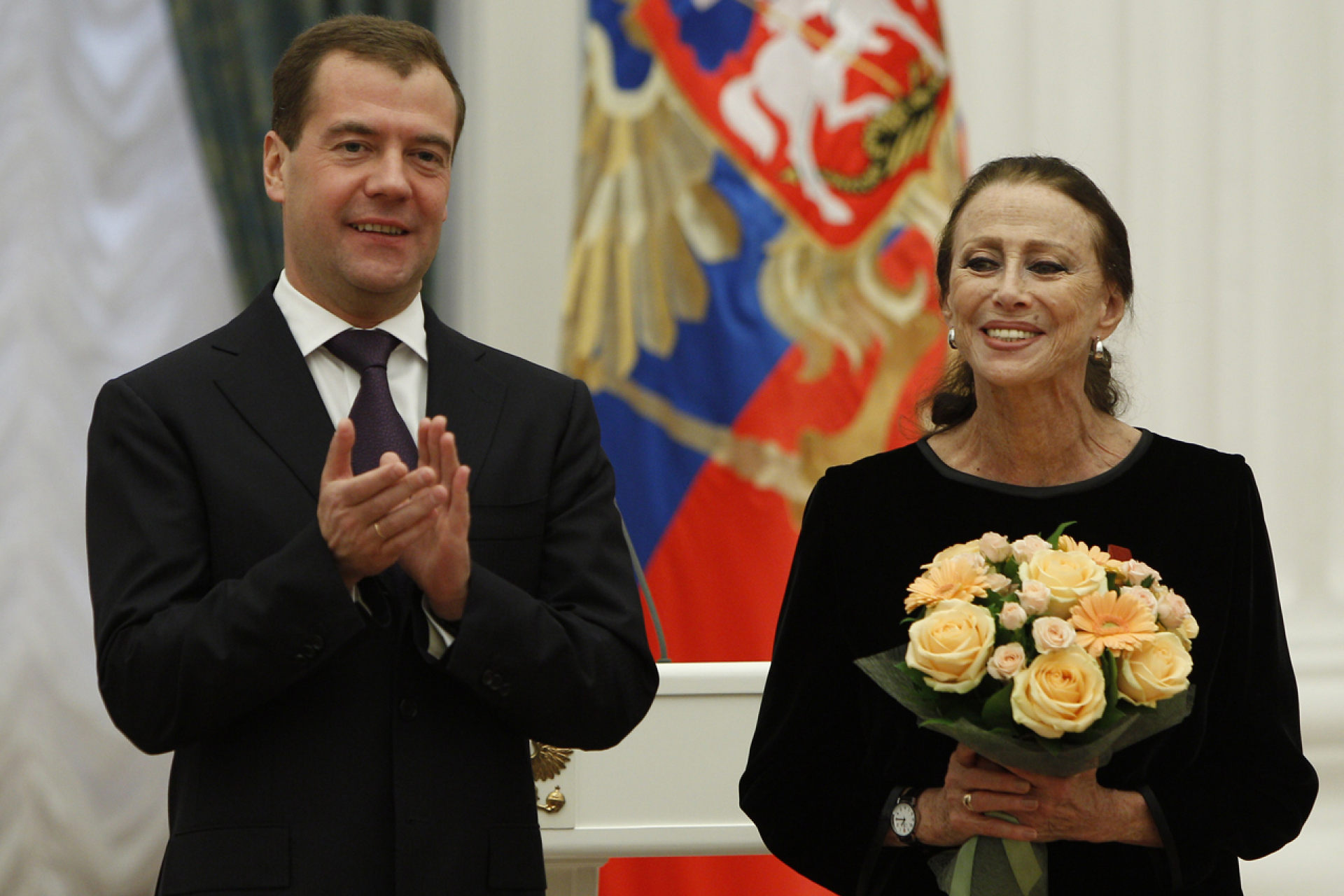 Майя Плисецкая и Дмитрий Медведев
