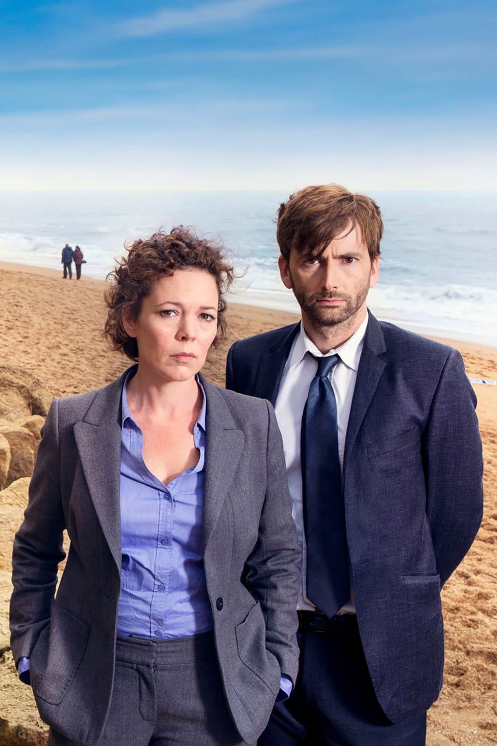 Оливия Колман и Дэвид Теннант в сериале «Убийство на пляже»