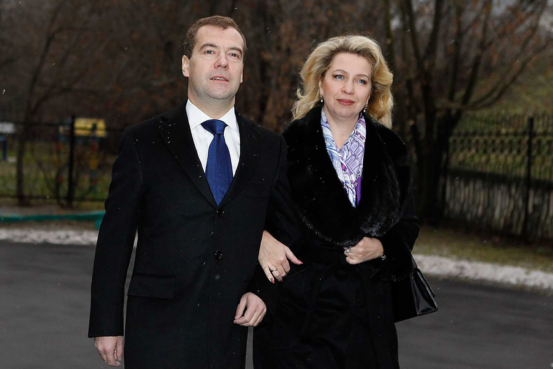 Дмитрий Медведев с женой Светланой