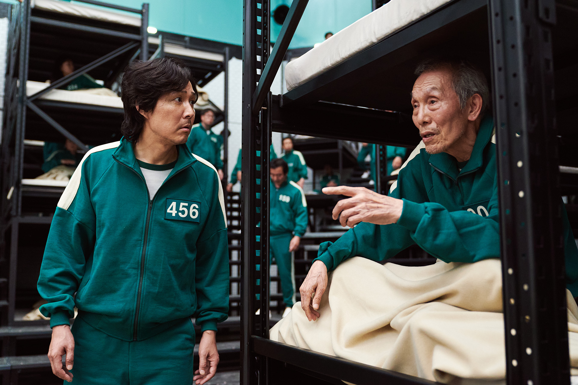 О Ён Су и Ли Джон Джэ в сериале «Игра в кальмара»
