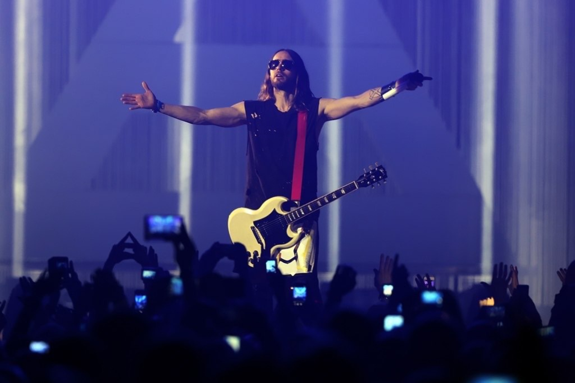 Джаред Лето на концерте Thirty Seconds to Mars